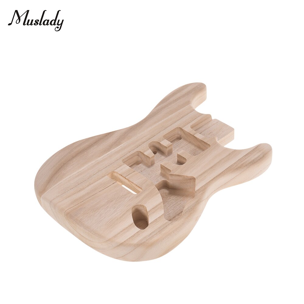 Muslady ST01-DT Unfinished Electric Guitar Body Handcrafted Guitar Body BasswoodGuitar Barrel Replacement Parts