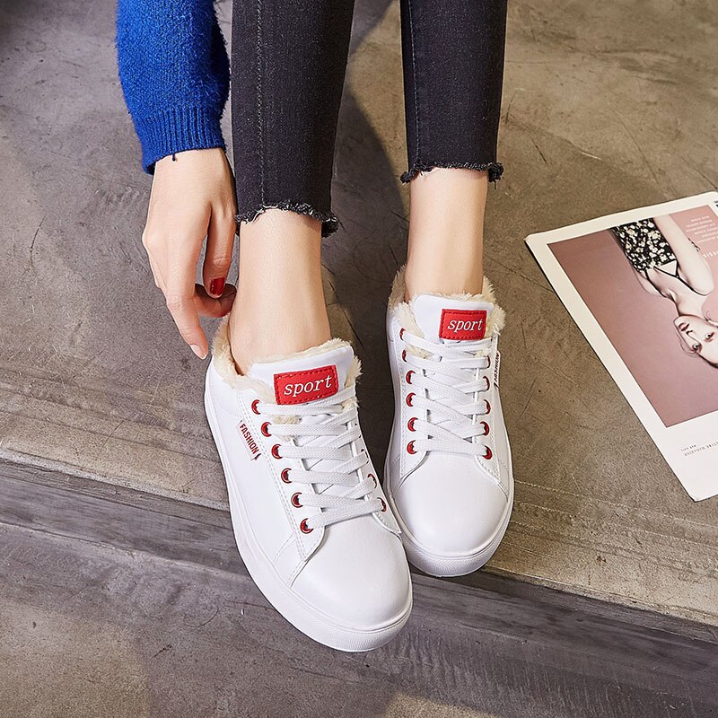 Dam tennisskor tennis feminino tennis blancos vinter utomhus promenad jogging sportskor student vita platta sneakers 7