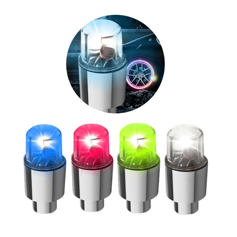 Tapones para vástago de válvula para neumáticos de bicicleta, luz de neón, accesorios para coche, impermeable, LED, Uds.
