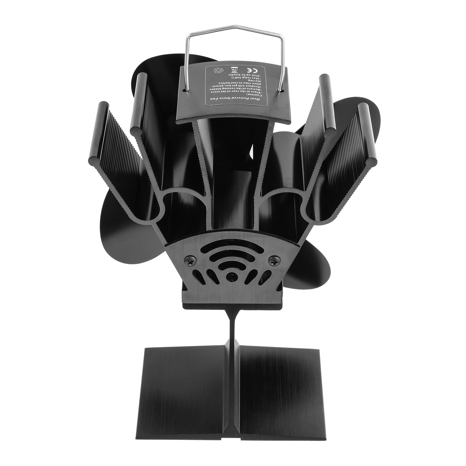 1set 4 Blades Heat Powered Stove Fan Thermometer Fireplace Fan tools Log Wood Burner Eco fan Quiet Home mini blower