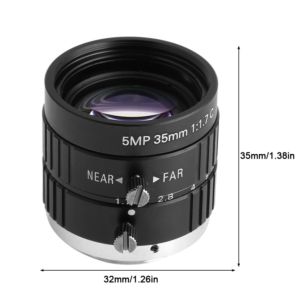 Cctv Lens C-Mount Lens 35Mm 5MP 2/3 Handmatige Diafragma C-Mount Security Camera Lens Cctv Security camera Lens Camera Lens