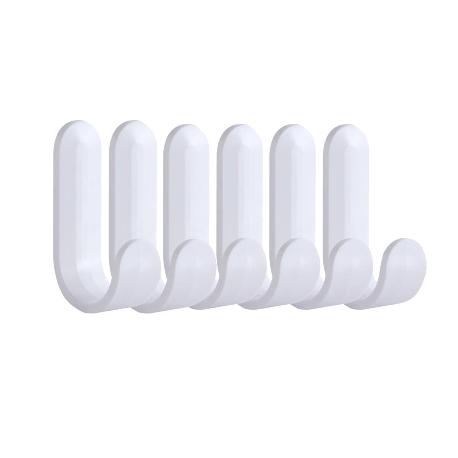 Zelfklevende Muur Hangers Handdoek Haken Plastic Deur Hangers Hoed Rekken Sleutels Hanger Muur Organizer Home Decor Sleutelhouder: White 