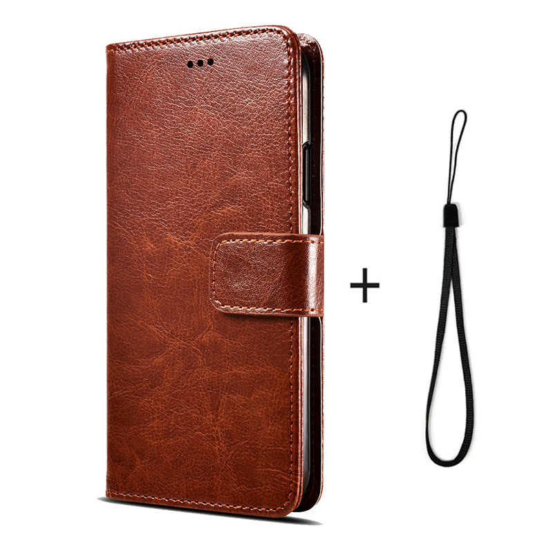 Business Leather Flip Case For Doogee X96 Pro Coque Anti-knock Wallet Cover For Carcasa Para Celular Doogee X96 Pro X96Pro Etui: CXTZ Brown Straps