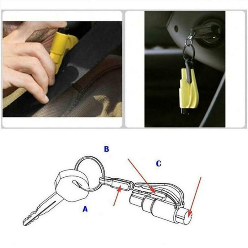 Drie-In-een Veiligheid Hamer Auto Ontsnappen Hamer Artefact Mini Multifunctionele Gebroken Glas Window Breaking Apparaat Voor Auto