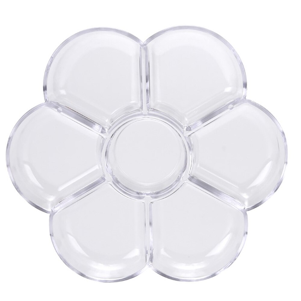 Plastic Palette Art Paint Plastic Drawing Tray Color Palette for Oil Watercolour White Painting Pallet School Painting Tools: Clear