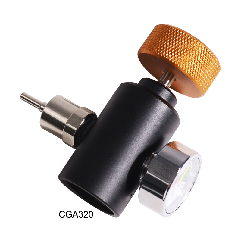 SodaStream Co2 Tank Charging Adaptor CO2 Cartridge Refill Adapter Connector Adjustable Regulator for Kitchen Home Brew Beer Keg: Light Grey