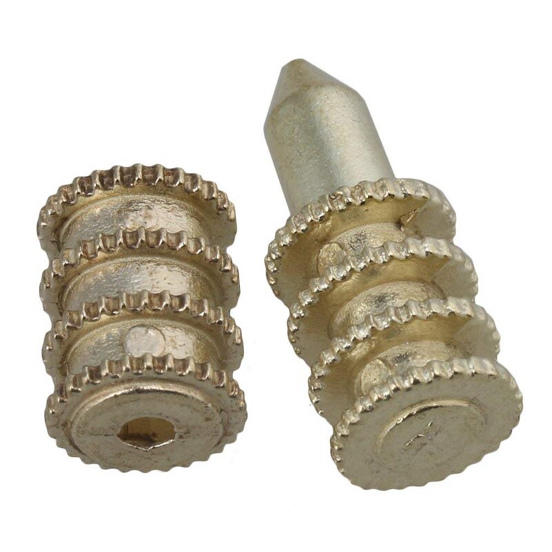 8x20mm Gold Zinc Alloy Table Leaf Dowel Aligner Pin Sets Table Top Leaf Alignment Pins Set of 50