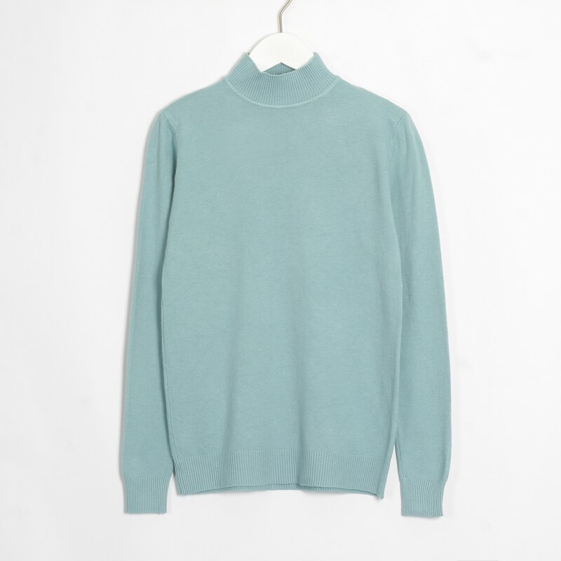 Wixra klassiske pullovere og trøjer alle base matcher langærmede afslappede tynde trøjer slim fit stram sweater efterår vinter: Ærteregrøn
