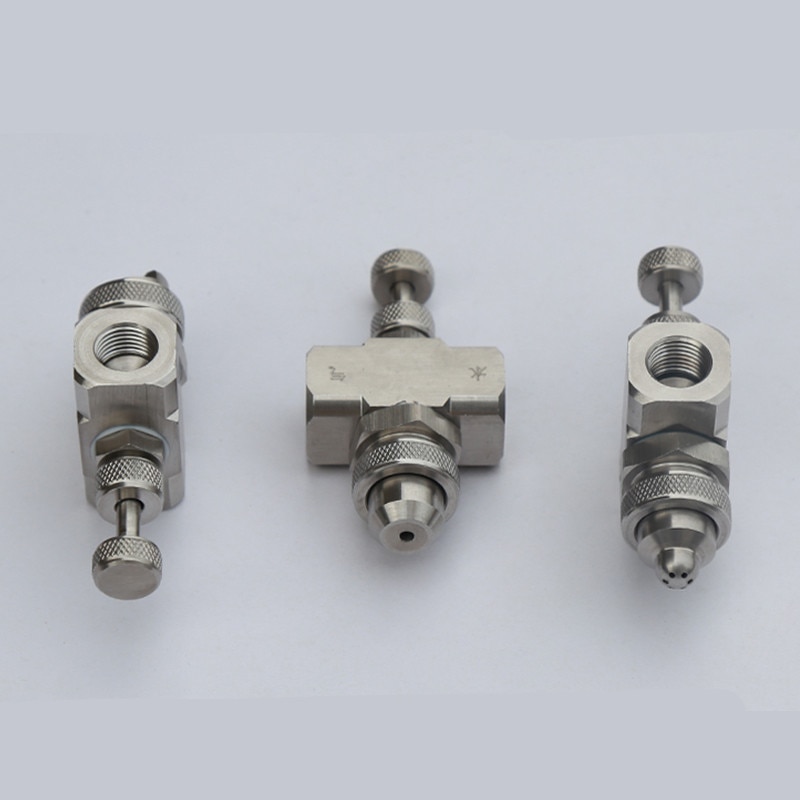 1/4" Stainless steel air atomizing nozzle Adjustable spray atomizing humidifying nozzle Two-fluid gas-water mixing nozzle