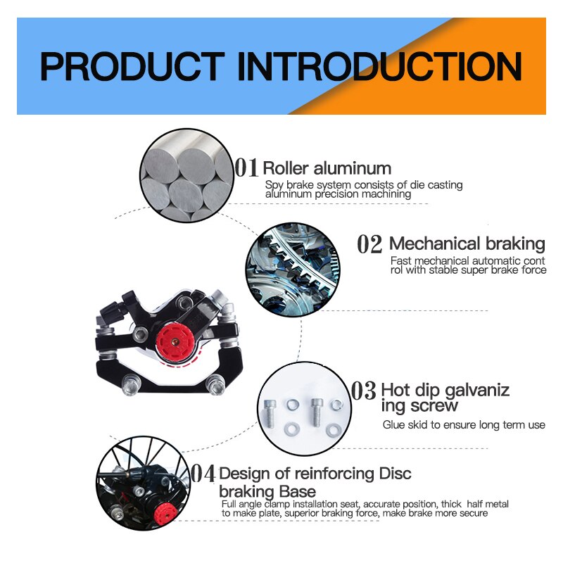 Terrengsykkel skivebremser kalipere foran bak mekanisk linje skive sykkel olje skivebrems med bremserotor universal gm