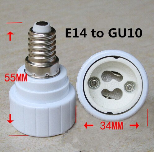 E14-GU10-e14 lamphouder Gu10 naar e14 OM GU10 lamphouders Connector base E14 veranderen om gu10 veranderen om e14 base