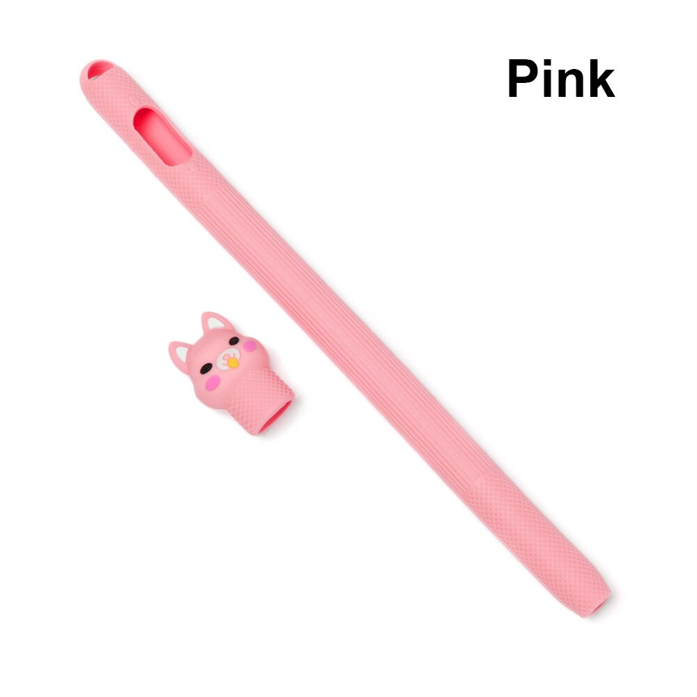Für Apple Bleistift Fall Cartoon Bär Weiche Silikon Halter Stylus Stift Abdeckung Kompatibel Für Ipad Tablet Touch Stift Schutzhülle: pink 4