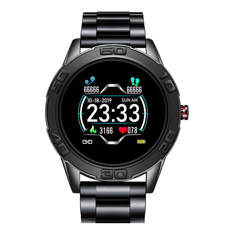 LUIK Slimme Horloge Mannen Stappenteller Hartslag Bloeddrukmeter Waterdichte Stalen Riem Smartwatch Sport Multifunctionele Modus