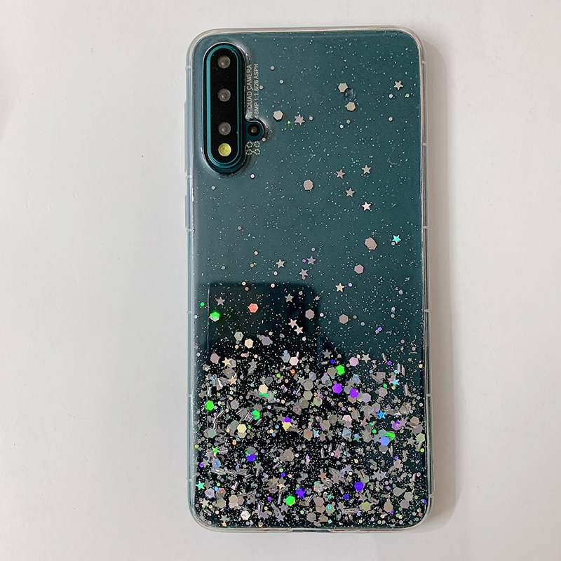 Case For Huawei Mate 20 lite Y9 Play 7c 7s Honor 7a Play 9i 9 7X Clear Bling Glitter Sparkle Foil Sequins Case