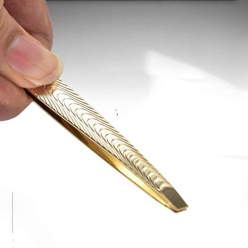 Pince à épiler les sourcils en acier inoxydable, pince à épiler Oblique