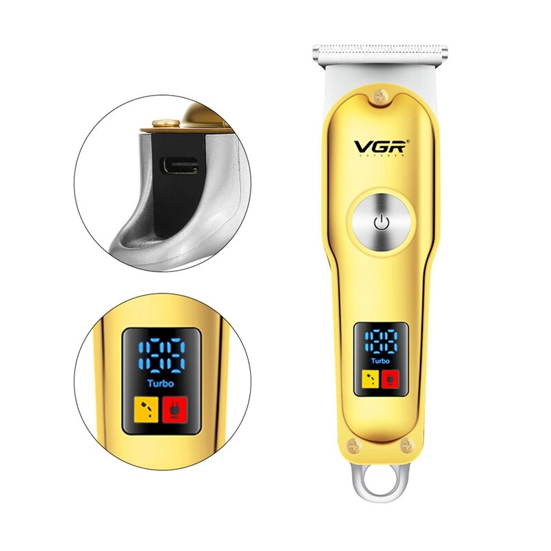 VGR V-290 – rasoir électrique Portable avec chargeur USB, tondeuse à cheveux avec affichage intelligent LED