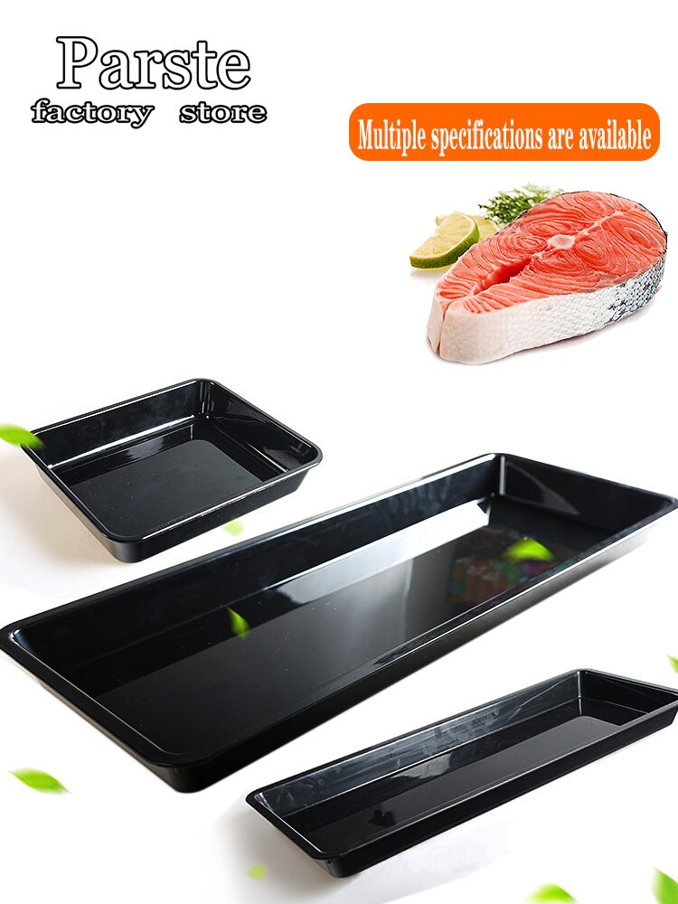 Supermarket Fresh Chicken Plate Black Pork Plate Cooked Food Area Beef Food Tray Thickened Cold Fresh Meat Display Plate Anti-Fa