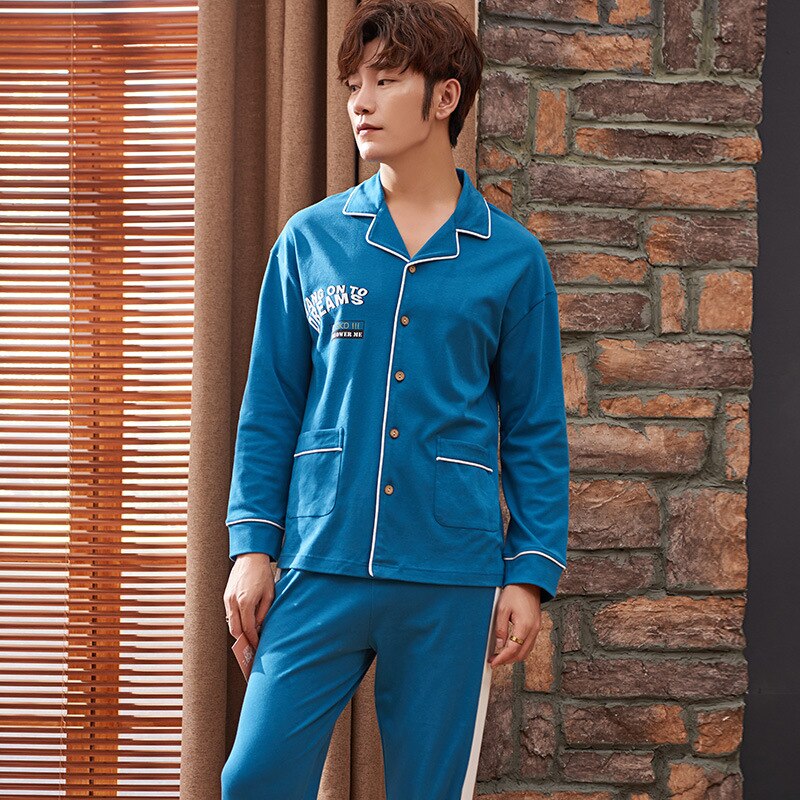 MELIFLE automne hiver hommes pyjamas ensemble à – Grandado