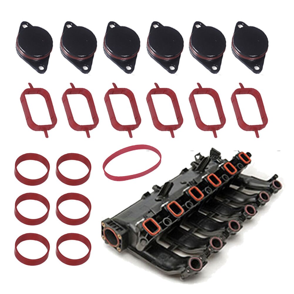 6X 22/33mm Swirl Flap Blanks Plate Intake Inlet Manifold Gasket For BMW M57 E39 E60 E46 E38 E53 E83 E65 E61 E65 E70 E71 E92 X3: 6 x 33 mm