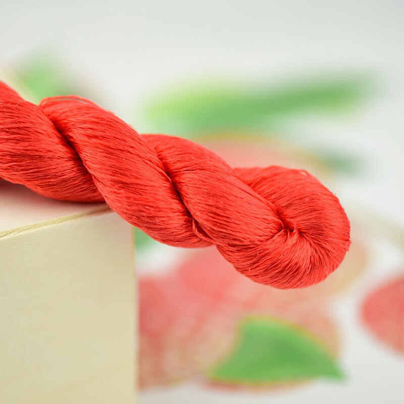 1pcs 400m 100% silk thread silk embroidery thread hand embroidery embroider cross stitch red series 13 gradient colors: 6