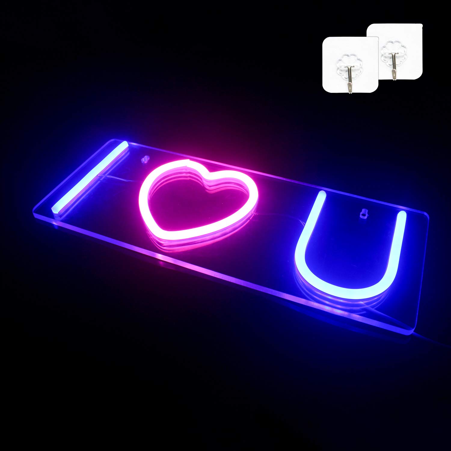 Wanxing Crazy In Love Neon Signs LED Neon Sign For Bedroom Wall Decor Pink Neon Light For Girl Wedding Valentines Day Party