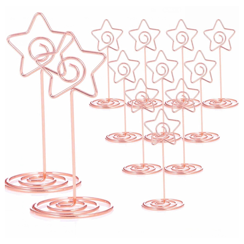 12Pcs Tafel Nummer Houders, 3.35 Inch Plaats Kaarthouders, Tafel Nummer Stands, foto Foto Houders Voor Bruiloft, Feest: Default Title