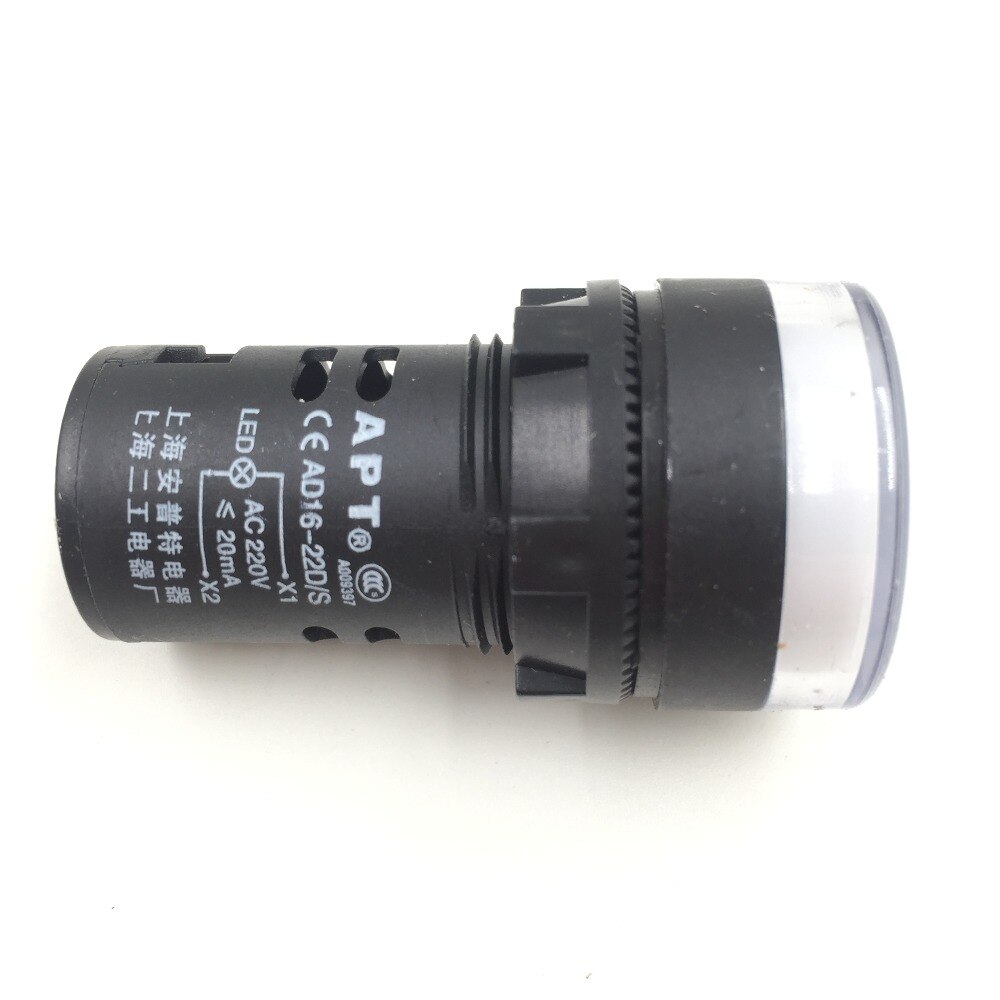 2 uds AC 220V circuito eléctrico blanco LED indicador luz piloto