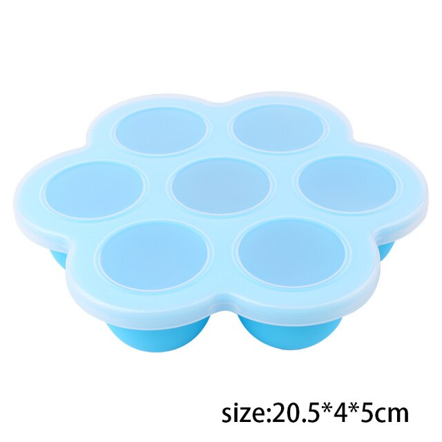 Multifuncional segurança silicone bebê infantil flor treliça alimentos frutas leite recipiente de armazenamento freezer bandeja copo bolo molde: 7