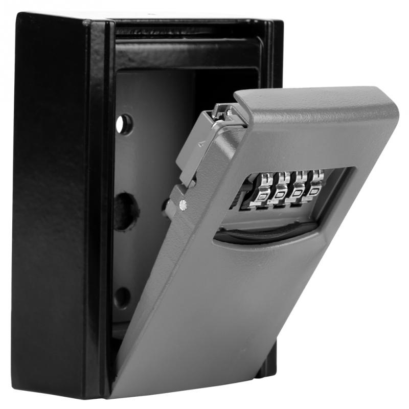 4 Digit Combination Password Lock Safe Box Keys Storage Box Wall Mounted Safety Organizer Boxes Locks