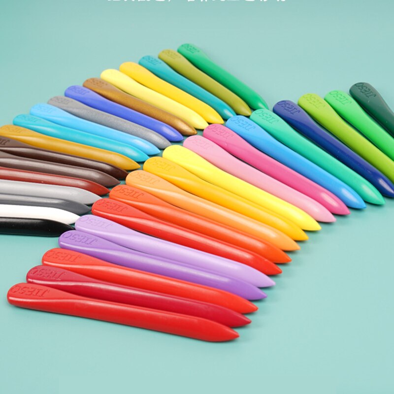 Washable Plastic Crayons Drawing Set Colors For Paint School Children Art Stationery Supplies Kids Wax Pencils