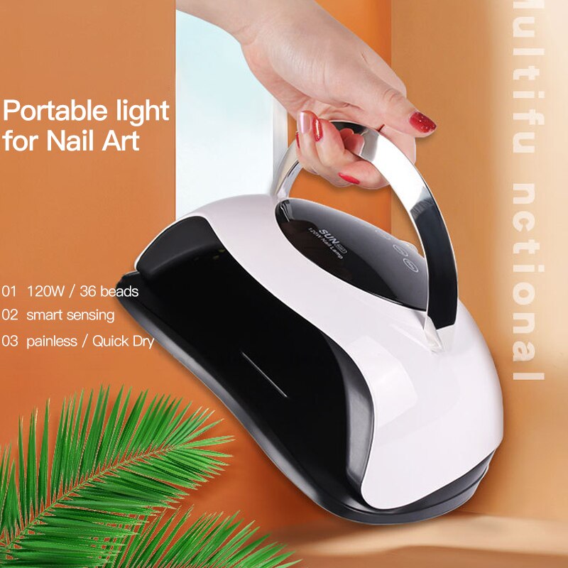DIOZO 120W High Power Led Uv Nail Lamp With 4 Timer Fast Curing Nail Dryer Auto Sensing Led Uv Lamp Dryer