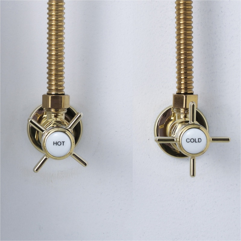 Bathroom Angle Filling Valve Faucets Gold Chrome Kitchen Cold Mixer Tap Accessories Standard G1/2 Threaded Europe Style