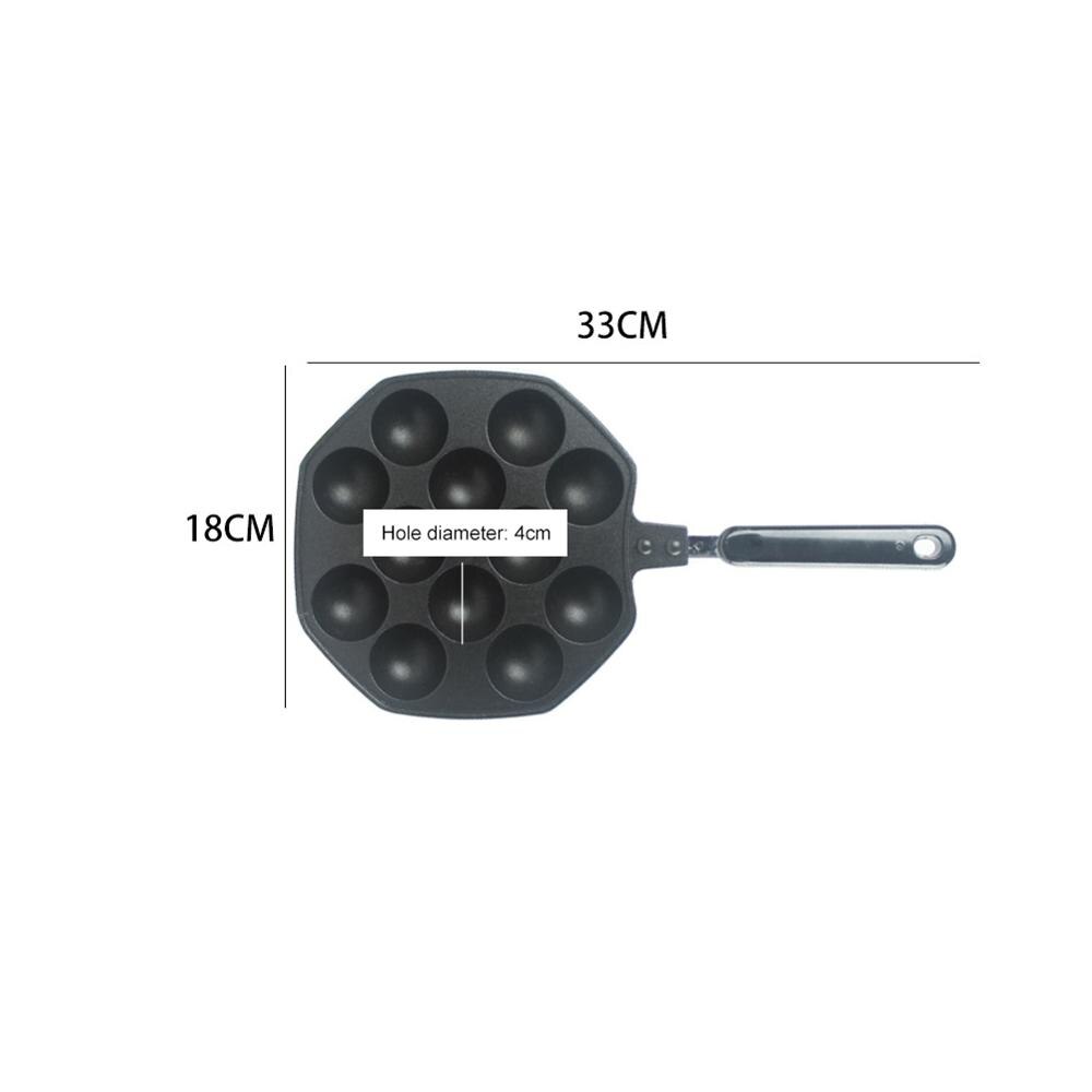12 Holes Round Pancake Pan Takoyaki Frying Pan Baking Pan Cookware Grill Pan Non Stick Pan Cooking Pot Kitchen Products For Home