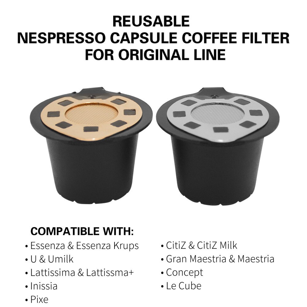 Fillable reusable kaffee shell kaffee kapseln für Nespresso kaffee maschine filter familie optimiert nespresso T2