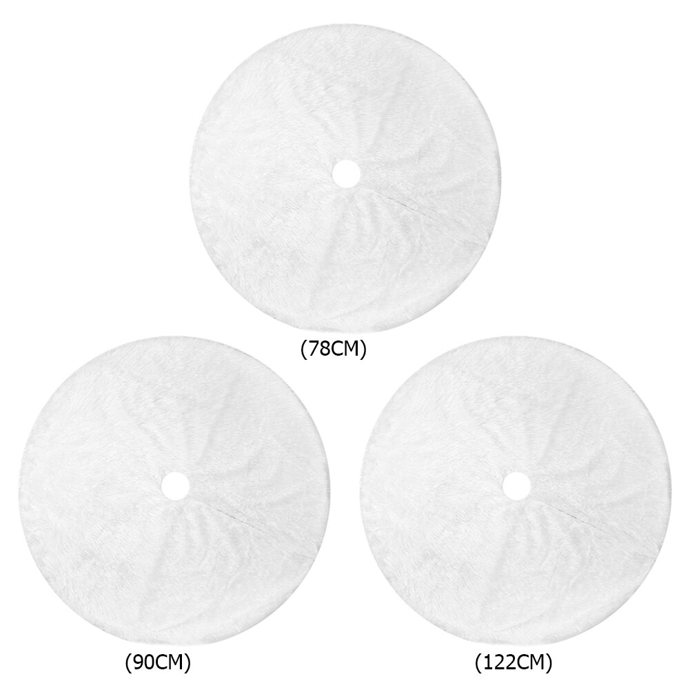 78/90/122cm Xmas Christmas Tree Plush Decorations Items Pure White Hairy Skirt Festival Home Party Decor Ornaments Crafts Carpet