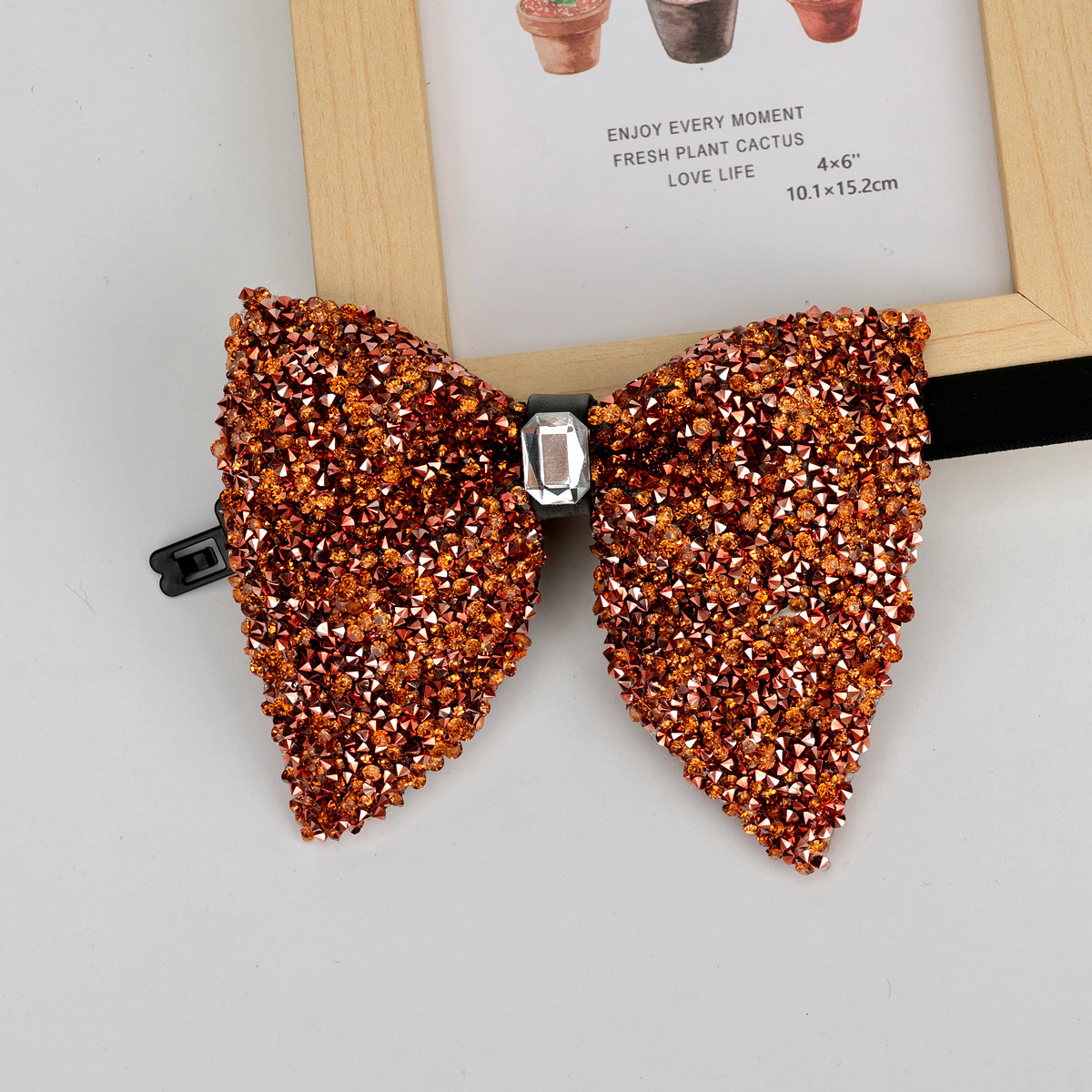 Nueva de lujo, pajarita grande con diamantes de imitación, pajarita grande negra dorada brillante para hombres, corbatas para de boda y negocios, accesorios de: Color amarillo luminoso