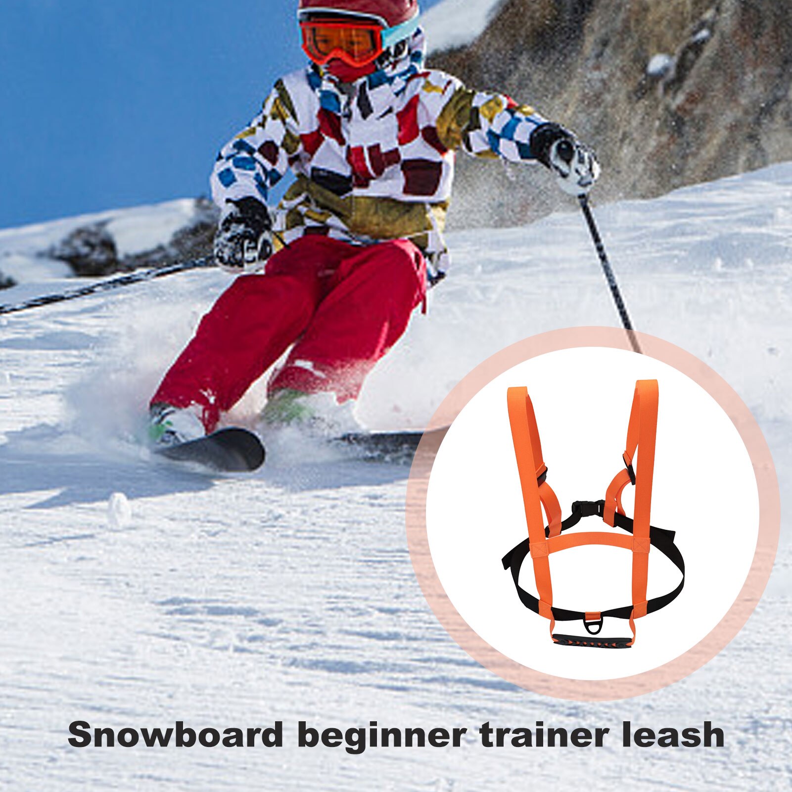 Ski Harness For Kids Snowboard Training Harness Children's Ski Training Straps Copilot Lift Ski Halter Safety Belts Adjustable
