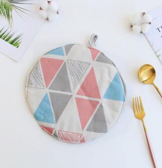 FOURETAW 1 Stück Nette Gelb Grau Baumwolle nordisch Küche Kochen mikrowelle handschuhe backen BBQ topflappen Backofen Handschuhe: M