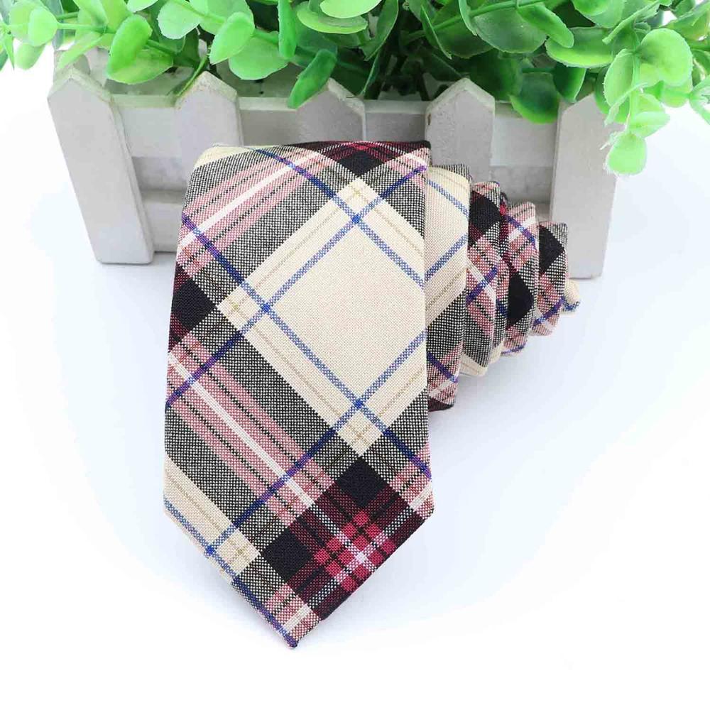 Slips klassisk herre plaid slips formelt slid jakkesæt sløjfer slips mandlige tr stof tynd slank farverig halsbånd: 2