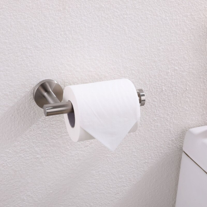 304 Stainless Steel Roll Paper Holder Wall Mounted Gold Toilet Paper Holder Bathroom Hardaware Set Brushed Tissue Paper Shelf: 4