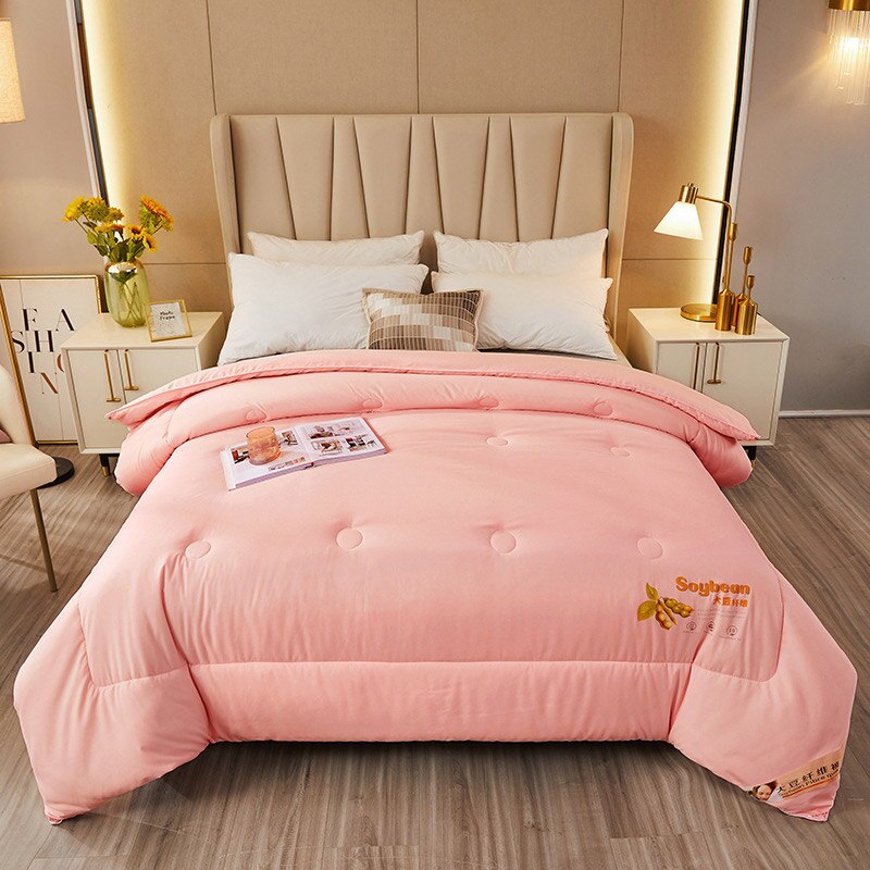 Super Warm Quilt Spring Plush Winter Blanket 1.5kg Single Quilt Thickened Warm Autumn Comforter Core: Green