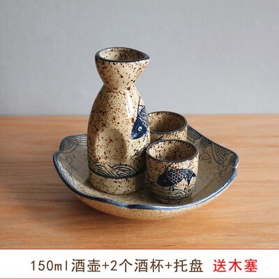 Japansk keramikk sake vinsett hvit gul sprit flaggegryte retro liten vinkoppdress antikk separator tradisjon vintøy: 3