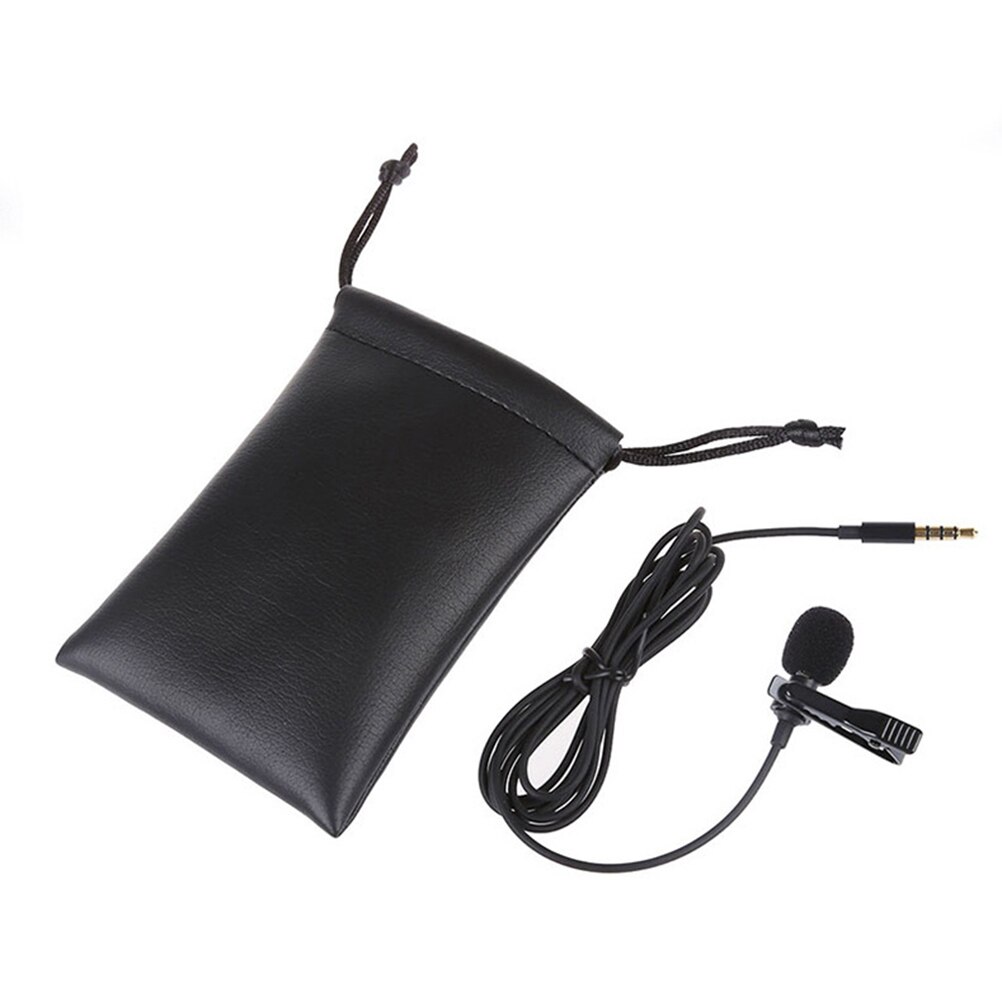 3.5mm Mini Clip-On Lapel Microphone Lavalier Handsfree Condenser Microphones Wired Mic For Speaking Speech Phone