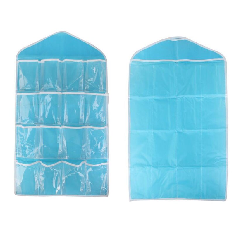 Zauberstab Hängen Schmuck Organizer Socken Lagerung Taschen Aufhänger Tasche Kind freundlicher Bett Schrank Kleiderschrank Veranstalter Kleinigkeiten Lagerung Kasten: Blau