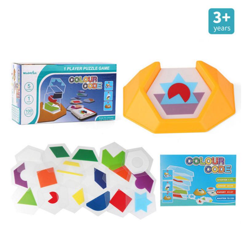 1 set Puzzle 100question logical reasoning educational toys color decoding space think Color decoding space thinking puzzle