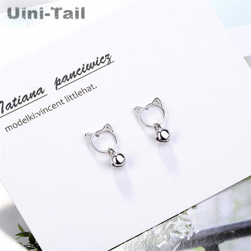 baobei kat oorbellen voor vrouwen 925 sterling zilver Cute Cat Love You on The Moon Stud Oorbellen Cadeau voor vrouwen Meisjes met juwelendoosjes (f1742