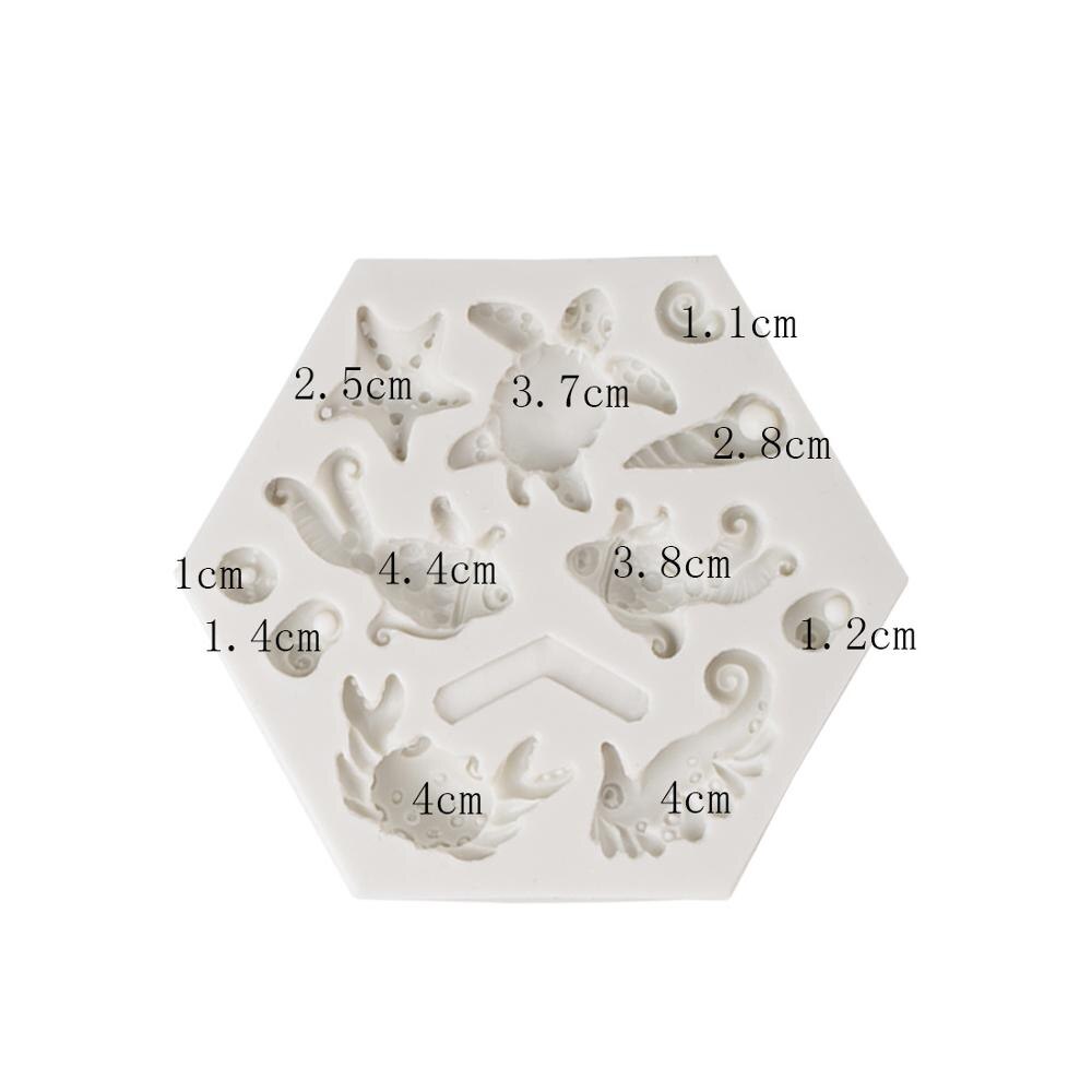 Tartaruga di cavalla Pesci Rossi stella marina silicone Stampo in Resina FAI DA TE Torta Al Cioccolato mousse dolce Fondente Della Muffa Della Cucina di Cottura Strumento di Decorazione