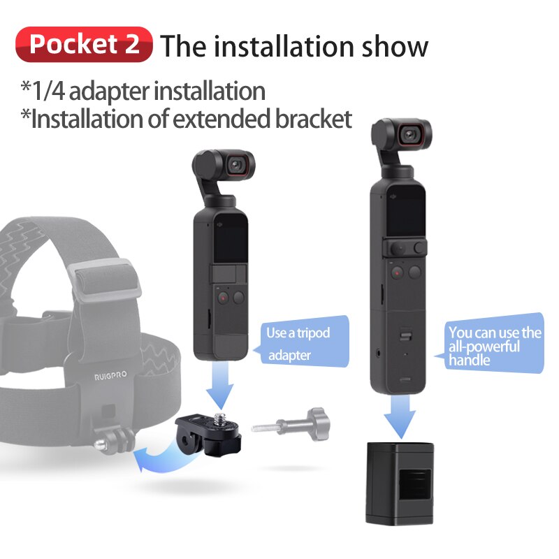 Chest Mount Harness Chesty head Strap backpack bag clip clamp for DJI OSMO Pocket 1 2 Cameras With Adapter Holder Case Accessory