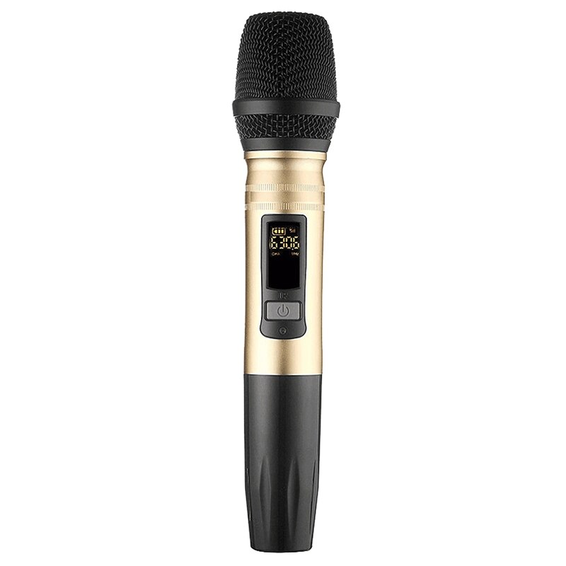 Ux2 Uhf Wireless Microphone System Handheld Led Mic Uhf Speaker With Portable Usb Receiver For Ktv Dj Speech Amplifier Recording: Default Title