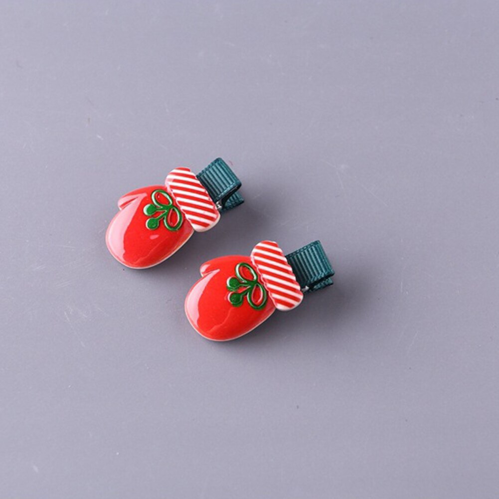 Épingles à cheveux de noël pour femmes et filles, adorables accessoires pour cheveux, bandeaux de dessins animés, pour enfants, breloques, bijoux: 8